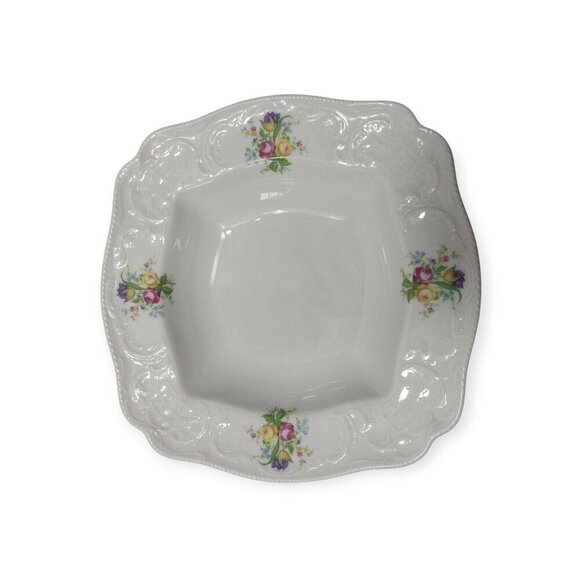 Vintage Rosenthal Continental Sanssouci floral pattern square serving bowl Rose - Picture 12 of 12